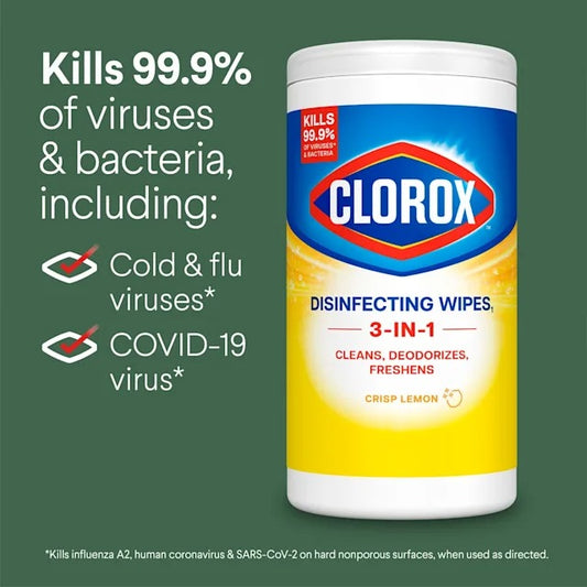 Clorox™ Disinfecting Cleaning Wipes₁ | Crisp Lemon | Fresh Scent