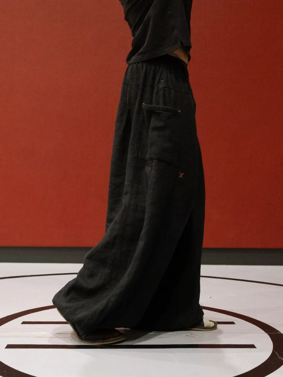 16-PANEL LINEN WIDE PANTS