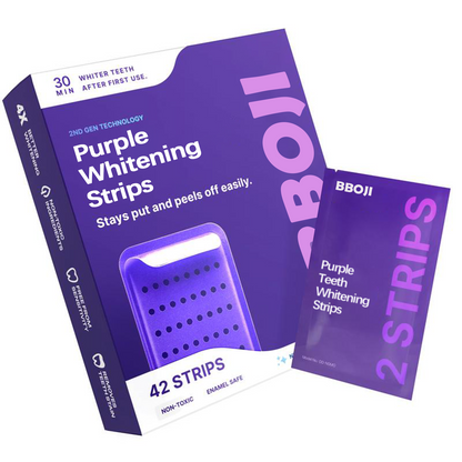 Purple Teeth Whitening Strips | Fast, Gentle & Peroxide-Free Whitening