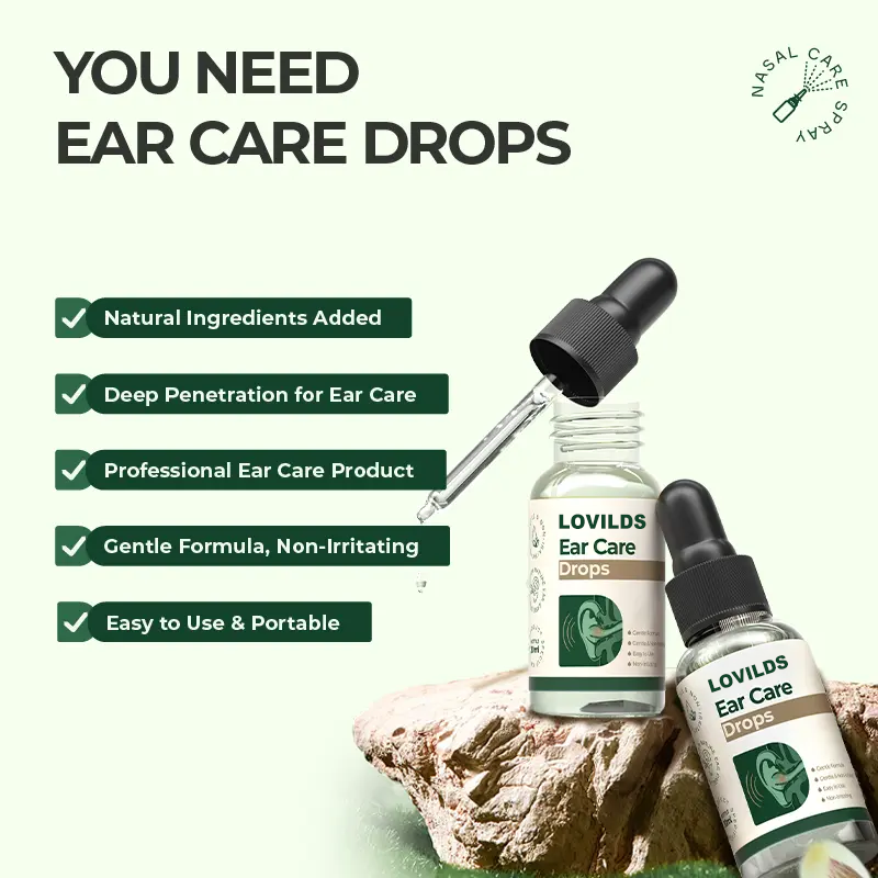 ✅✅LOVILDS™ Natural Ear Care Drops | Soften Wax, Relieve Itch & Support Healthy Hearing – FDA Registered Plant Formula