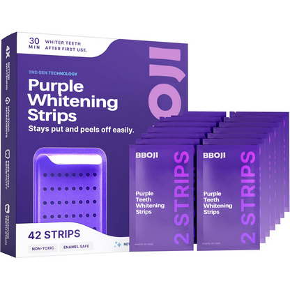 Purple Teeth Whitening Strips | Fast, Gentle & Peroxide-Free Whitening