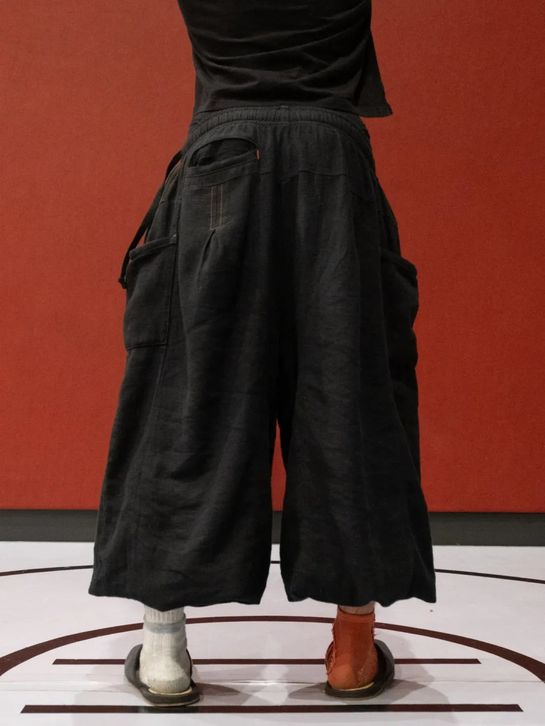 16-PANEL LINEN WIDE PANTS