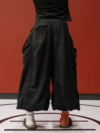 16-PANEL LINEN WIDE PANTS