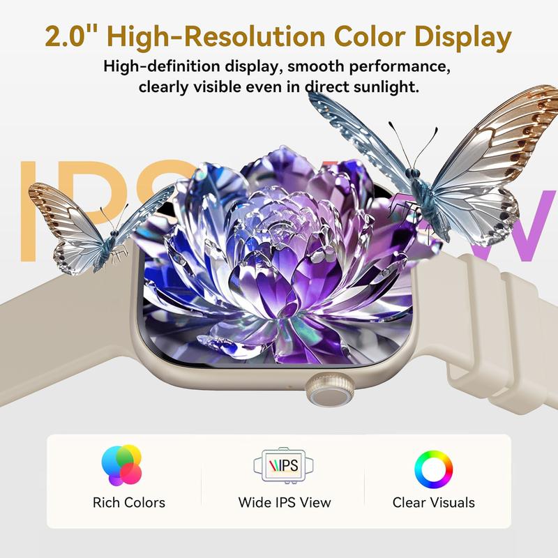 2.04" Fashion Touch Screen Smart Watch with Answer/Make Calls/Message Reminder,