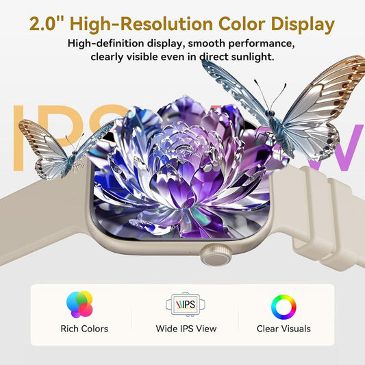 2.04" Fashion Touch Screen Smart Watch with Answer/Make Calls/Message Reminder,